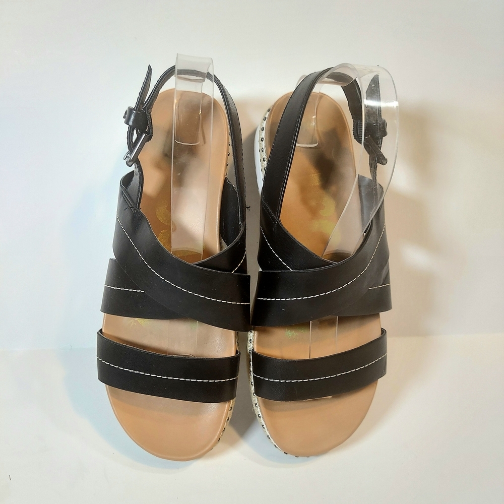 Women's Circus By Sam Edelman Naya Black Strappy Espadrille Platform Sandals - Picture 2 of 8